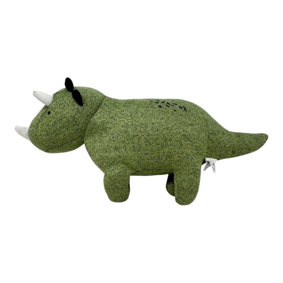 Pillowfort Green Triceratops Dinosaur Weighted Plush Stuffed Animal Throw Pillow - Picture 3 of 10